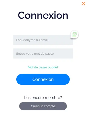 Connexion des membres du Winoui Casino