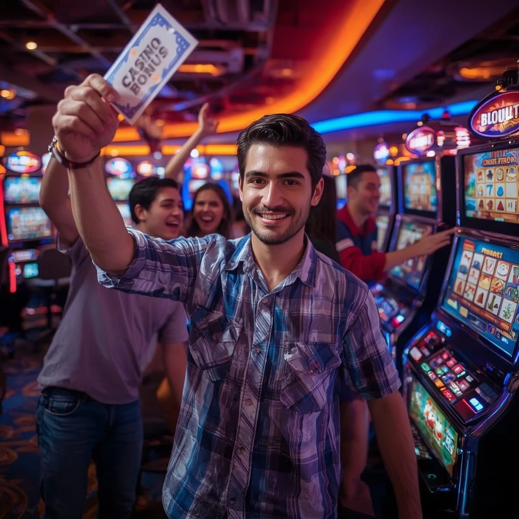 personne tenant un bonus Winoui Casino