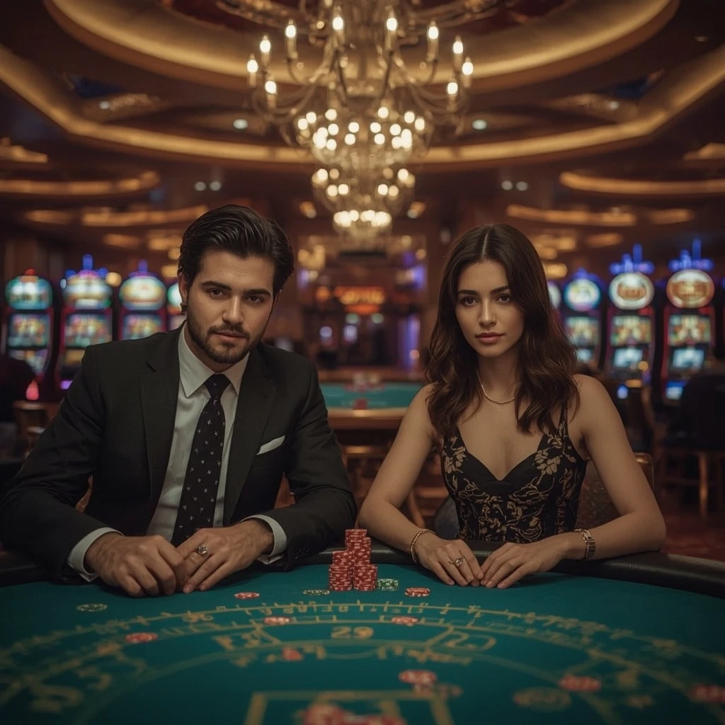 Deux joueurs de poker dans un WINOUI CASINO